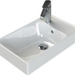 Turkuaz Sharp Etajerli Lavabo 50X25 Cm Beyaz