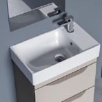 Turkuaz Sharp Etajerli Lavabo 60X30 Cm (Sağdan Batarya Delikli)(Dolap Hariç) Beyaz