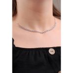 Turkuaz Taşlı Choker Rose Gümüş Kolye 6570