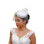 Turkuaz(241) Gelin Kep, Vualet, Şapka, Nikah Ve Dış Çekim Şapka Beyaz