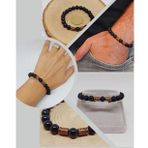 Turmalin & Oniks Taşı 8mm Unisex Tasarım Bileklik Hawaii Model (2913)