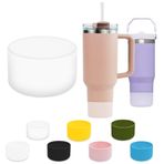 Turmaster Stanley 40 oz Quencher Tumbler için 1 Adet Silikon Çizme, Stanley IceFlow 20 oz 30 oz, Stanley Bardak Aksesuarları, Su Şişesi Alt için Koruyucu Kapak (Şeffaf)