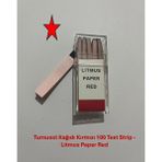 Turnusol Kağıdı Kırmızı 100 Test Strip - Litmus Paper Red