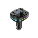 TUROVE Bluetooth Araç RGB Müzik Çalar Fm Transmitter MP3 Oto Çakmaklık Şarj Müzik Kiti Hafıza Kart Girişli