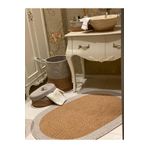 TurQhouse Doğal Hasır Halı %100 El Örmesi Jüt Yuvarlak Antialerjik Kilim