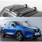 Turtle Can Carry Turtle Air-2 Silver Kit, Nissan Qashqai J12 Tavan Taşıyıcı Portbagaj, Bisiklet ve Kayak Taşıyıcı Ara Atkı Seti, Gri