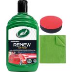 Turtle Wax Boya Yenileyici & Çizik Giderici Sıvı Cila 500 ml + Cila Uygulama Süngeri + Mikrofiber Bez