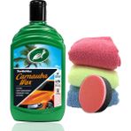 Turtle Wax Carnauba Sıvı Cila Boya Koruyucu 500 ml + 4 Mikrofiber Bez +Cila Süngeri