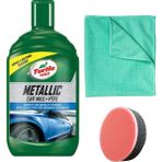 Turtle Wax Metalik Ptfe Katkılı Teflon Sıvı Cila 500 ml + Mikrofiber Bez + Cila Süngeri