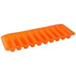 Turuncu 10 Izgaralar Uzun Şerit Şekli Silikon Buz Küpü Kalıp Diy Pişirme Kalıp Buz Küpü Makinesi Silikon Sosis Hot Dog Su Şişesi Kalıp (Yurt Dışından) - Renkli