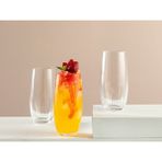 Turuncu 3'lü 350 ml Kristal Meşrubat Bardağı, Şık ve Dayanıklı Set - Seçenek 1