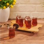 Turuncu 6'lı 115 ml Çay Bardağı, Şık ve Dayanıklı Set - Seçenek 1