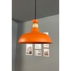 Turuncu Ahşap Sarkıt Avize, Ofis, Showroom ve Salon Dekorasyonu - Seçenek 1 - Altın