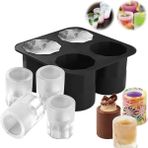 Turuncu Buz Bardağı Küp Tepsi Kalıp Shot Bardak Yapar Buz Kalıp Yenilik Hediyeler Buz Küpü Tepsi Yaz Içme Aracı Buz Shot Cam Kalıp (Yurt Dışından) - Ice Cream Tubs - Renkli