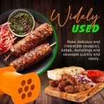 Turuncu Cevapcici Basın Makinesi Hot Dog Et Sosis Makinesi Mutfak Cevapi Kolay Pişirme Mutfak Aletleri El Kumandalı Sığır Kıyma Aletleri (Yurt Dışından) - Beyaz - Gri