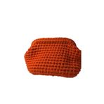 Turuncu El Yapımı Örgü Çanta, Tığ İşi Clutch Çanta