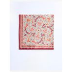 Turuncu Etnik Desenli Modern Eşarp