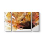 Turuncu Gelincik Tablosu 126 x 70-3 Parçalı