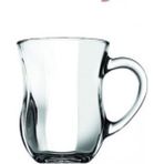 Turuncu Kulplu Çay Bardağı 6'lı Set, Şık ve Kullanışlı Tasarım, Ideal Günlük Kullanım - Seçenek 1