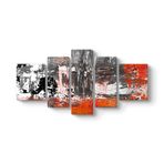 Turuncu Leke Tablosu 182 x 90-5 Parçalı