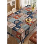 Turuncu Mavi Ramazan Temalı Masa Örtüsü 140 x 140