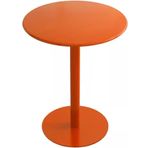 Turuncu Metal Bistro Masa Küçük Yuvarlak Kokteyl Yan Sehpa Modern Köşe Sehpa Kompakt 40cm Çaplı Şık Açık/Kapalı Mobilya.