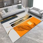 Turuncu Modern Oturma Odası Halısı 120X160cm Kaymaz ve Dayanıklı Alan Halısı Yetişkin Yatak Odası Yemek Odası ve Sehpa için Şık Bir Ev Dekoru için Küçük Gümrükleme Halısı