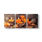 Turuncu Mumlar Tablosu 126 x 55-3 Parçalı