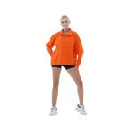 Turuncu Oversize Yarım Fermuarlı Sweatshirt (Turuncu, XL)