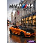 Turuncu Renkli M4 1/24 Diecast Koleksiyon Maket Model Araba
