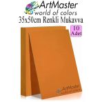 Turuncu Renkli Mukavva 35X50 Cm 10 Adet 1 Paket Renkli Sert Karton 1.0 Mm Anasınıfı Hobi Etkinlik Okul Öncesi Elişi