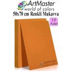 Turuncu Renkli Mukavva 50X70 Cm 10 Adet 1 Paket Renkli Sert Karton 1.0 Mm Anasınıfı Hobi Etkinlik Okul Öncesi Elişi