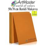 Turuncu Renkli Mukavva 50X70 Cm 5 Adet 1 Paket Renkli Sert Karton 1.0 Mm Anasınıfı Hobi Etkinlik Okul Öncesi Elişi