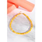 Turuncu Sarı Kırçıllı Fimo Boncuk Kolye, Choker Kolye