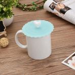 Turuncu Sevimli Su Içme Bardağı Kapağı Silikon Toz Önleyici Kase Kapağı Bardak Contaları Cam Isıya Dayanıklı Çay Bardağı Kapakları Çapı 10CM (Yurt Dışından) - Renkli - Water Bottle