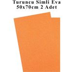 Turuncu Simli Eva 50X70 Cm 2 Adet Simli Eva Sungeri Okul Kres Anasinifi Elisi Etkinlikleri