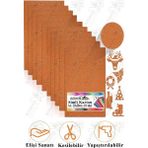 Turuncu Simli Karton A4 20X30 cm 10 Lu 1 Paket Simli Fon Kartonu Parıltılı Kağıt Anasınıfı Kreş Etkinlik Proje - Standart