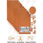 Turuncu Simli Karton A5 15X20 cm 10 Lu 1 Paket Simli Fon Kartonu Parıltılı Kağıt Anasınıfı Kreş Etkinlik Proje - Standart