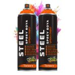 Turuncu Sprey Boya 200 ml 2 Adet Hızlı Kuruyan Profesyonel Ahşap Plastik Demir Metal Cam Porselen Duvar Renkli