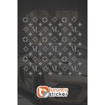 Turuncu Sticker Lv Desen Kaplama Sticker Etiket 25X25 cm - Araç -Motor - Laptop - Kask Etiket - Gri