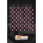 Turuncu Sticker Lv Desen Kaplama Sticker Etiket 25X25 cm - Araç -Motor - Laptop - Kask Etiket - Pembe