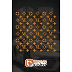 Turuncu Sticker Lv Desen Kaplama Sticker Etiket 25X25 cm - Araç -Motor - Laptop - Kask Etiket