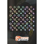 Turuncu Sticker VL NOKTALI Desen Kaplama Sticker Etiket 25x25 Cm - Araç -Motor - Laptop - Kask Etiket