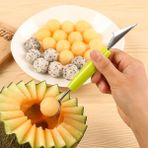 Turuncu Yaratıcı Dondurma Kazma Topu Kepçe Kaşık Balya Dıy Çeşitli Soğuk Yemekler Aracı Karpuz Kavun Meyve Oyma Bıçağı Kesici Alet (Yurt Dışından) - Melon Scoops & Ballers - Renkli