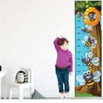Tusador TILKI-75681 Tilki Dünyası Bal Toplayan Sevimli Ayıcıklar Doğa Konsept Boy Cetveli Sticker
