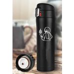 Tusah El Yaprak Desenli Çelik Termos Mug 450 Ml Tek Ebat Elyaprak