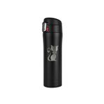 Tusah Kedi Pap Desenli Çelik Termos Mug 450 Ml Tek Ebat Siyah