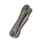 Tusah Metal Eskitme Baskı Yapılabilir 6 Lı Anahtarlık Füme Tek Ebat