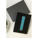 Tusah Taşlı Şarjlı USB Li Çakmak, Mavi, Kişiye Özel