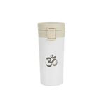 Tusah Yoga Om Desenli Çelik Termos Mug 380 Ml Tek Ebat Beyaz